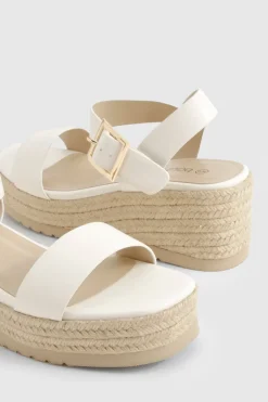 2 Part Espadrille Low Wedges