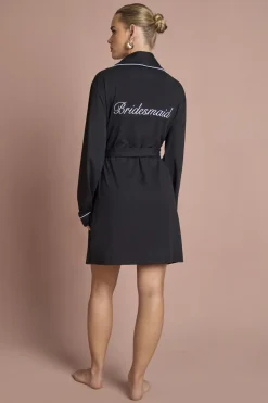 Peignoir Mini Brodé En Jersey Pour Demoiselle D'honneur