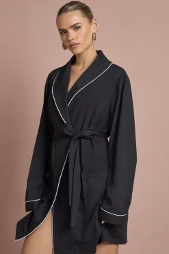 Peignoir Mini Brodé En Jersey Pour Demoiselle D'honneur