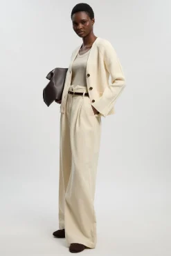 KarenMillen Petit Cardigan Boutonné En Coton Tricoté<Femme Pulls Et Gilets|Toutes Les Mailles