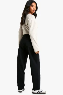 Petite Basic Black Straight Leg Jeans