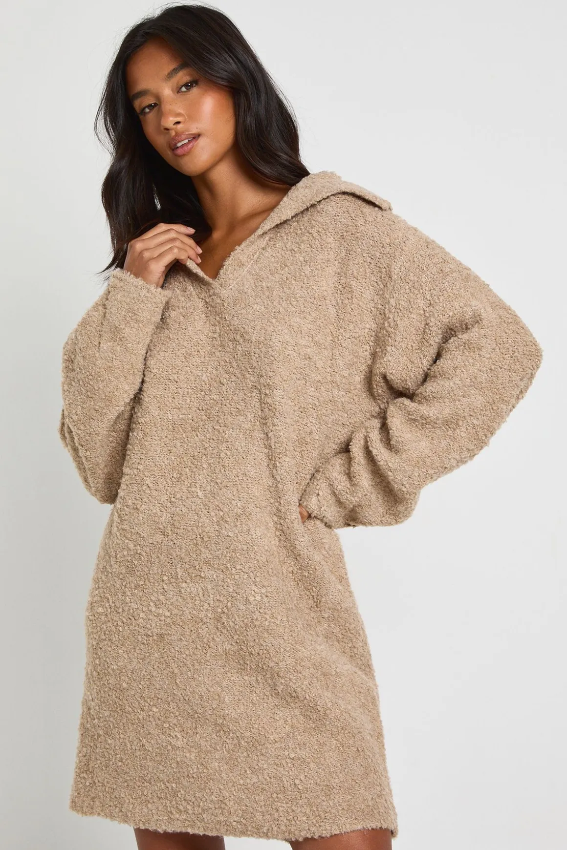 Petite Borg - Robe mini oversize avec détail de col