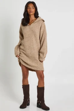 Petite Borg - Robe mini oversize avec détail de col
