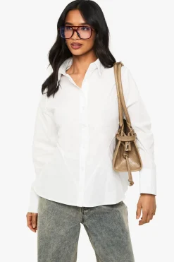 Petite Chemise Longline à Taille Cintrée