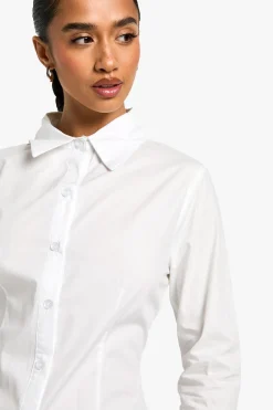 Petite Chemise à Manches Évasées et Taille Cintrée