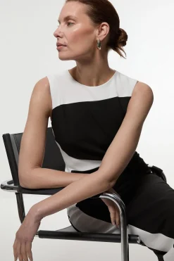KarenMillen Petite Clean Robe Midi Crayon à Blocs de Couleur<Femme Tailleurs|Toutes Les Robes