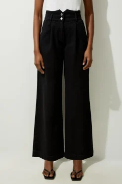KarenMillen Petite Denim Wide Leg Trousers<Femme Denim|Jeans