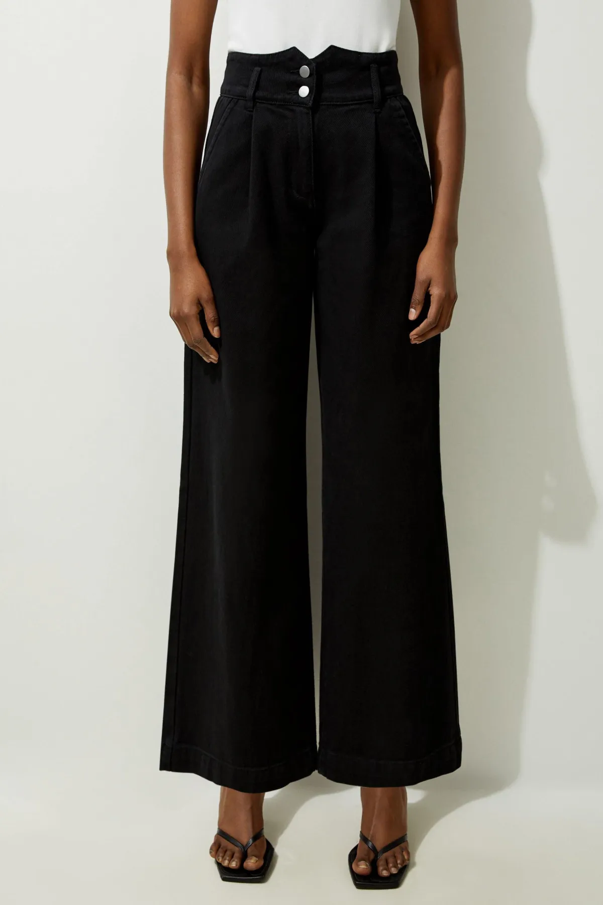 KarenMillen Petite Denim Wide Leg Trousers<Femme Denim|Jeans