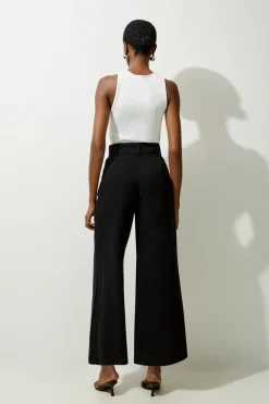 KarenMillen Petite Denim Wide Leg Trousers<Femme Denim|Jeans