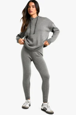 Petite ensemble coordonné en maille douce : Sweat à capuche et pantalon
