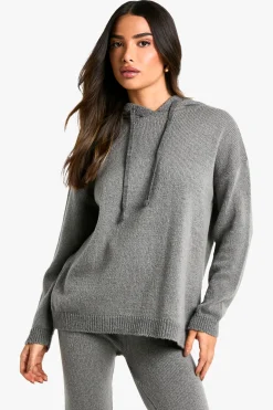 Petite ensemble coordonné en maille douce : Sweat à capuche et pantalon