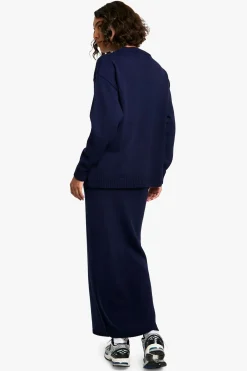 DSGN Studio Petite ensemble pull tricoté à col rond et jupe maxi DSGN<Femme Dsgn Studio|Ensembles