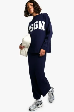 DSGN Studio Petite ensemble pull tricoté à col rond et jupe maxi DSGN<Femme Dsgn Studio|Ensembles