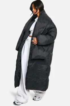 Petite 2 en 1 Veste doudoune longue avec écharpe