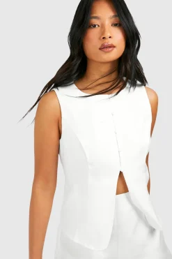 boohoo Petite Gilet Ajusté<Femme Tailleurs|Tops