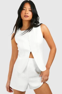 boohoo Petite Gilet Ajusté<Femme Tailleurs|Tops