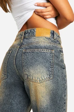 boohoo Petite - Jean mom taille haute<Femme Jeans|Denim