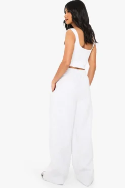Petite Jogger à jambes droites avec détails en pintuck pour petites tailles