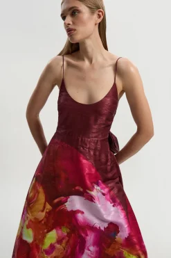 Petite Lily Macrae - Robe de Bal Tissée à Bretelles Texturée