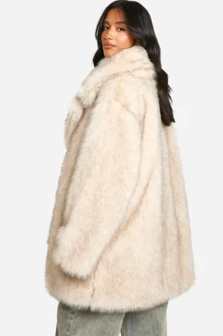 Petite Longline Vintage Look Manteau en synthétique