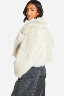 boohoo Petite Look Vintage Manteau en synthétique<Femme Vestes & Manteaux
