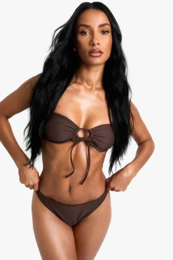 boohoo Petite Maillots de Bain Essentiels Bikini Brief<Femme Looks Chocolat|Tenues De Plage