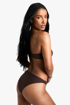 boohoo Petite Maillots de Bain Essentiels Bikini Brief<Femme Looks Chocolat|Tenues De Plage