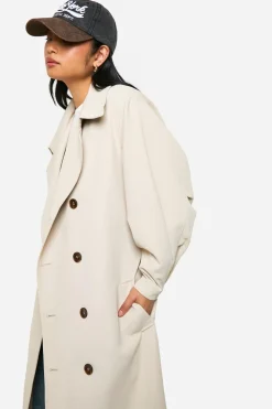 Petite Manteau Trench Oversize à Manches Raglan
