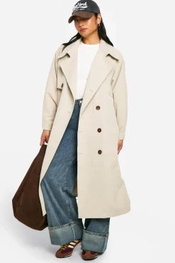Petite Manteau Trench Oversize à Manches Raglan