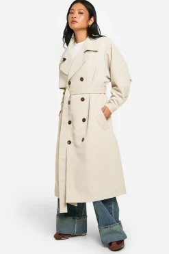 Petite Manteau Trench Oversize à Manches Raglan