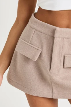 boohoo Petite mini-jupe en laine<Femme Jupes|Jupes