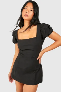 boohoo Petite Mini-Robe à Manches Bouffantes<Femme Toutes Les Robes|Robes