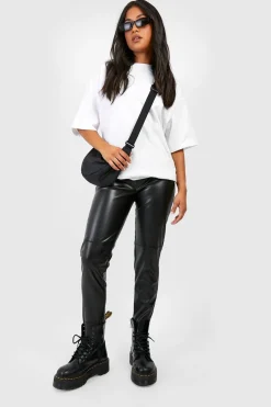 Petite Pantalon Skinny en synthétique avec Surpiqûres