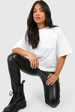 Petite Pantalon Skinny en synthétique avec Surpiqûres