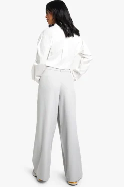 boohoo Petite Pantalon sur mesure à jambes larges<Femme Pantalons|Tailleurs