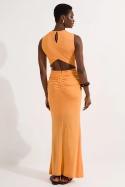 Petite Premium Stretch Crepe Jersey Robe Maxi