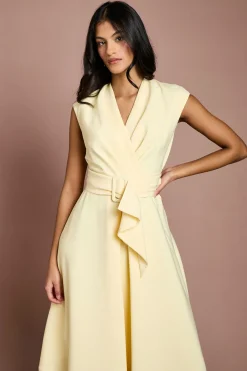 Coast Petite Robe Crêpe Ceinturée<Femme Robes|Robes Mi-Longues
