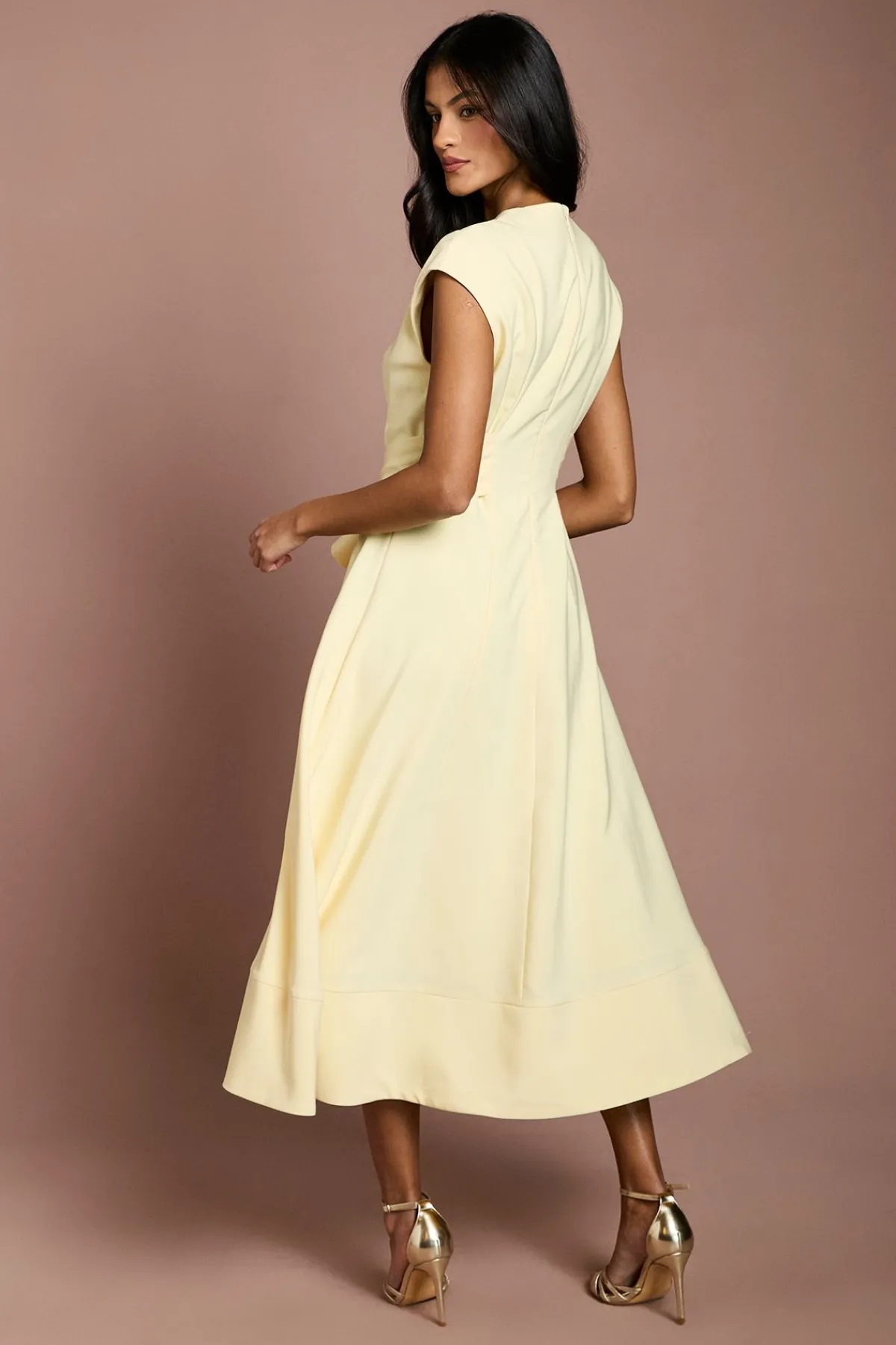 Coast Petite Robe Crêpe Ceinturée<Femme Robes|Robes Mi-Longues
