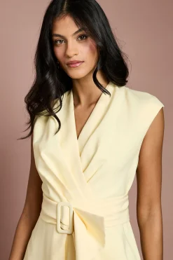 Coast Petite Robe Crêpe Ceinturée<Femme Robes|Robes Mi-Longues