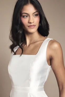 Coast Petite Robe de Mariée Mini en Twill avec Jupe en Organza<Femme Robes|Toutes Les Robes