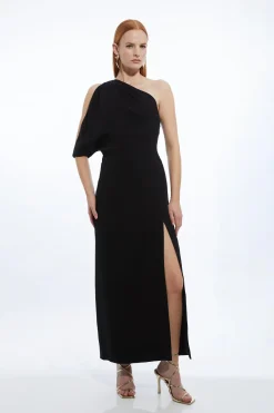 KarenMillen Petite robe maxi asymétrique sur mesure à épaule dénudée<Femme Tailleurs|Robes