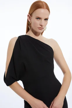 KarenMillen Petite robe maxi asymétrique sur mesure à épaule dénudée<Femme Tailleurs|Robes