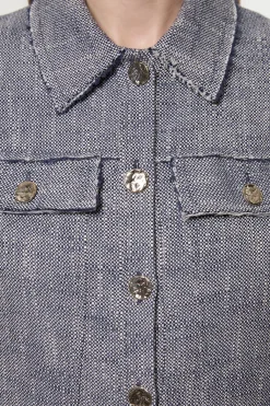Petite robe mini ajustée en tweed de printemps