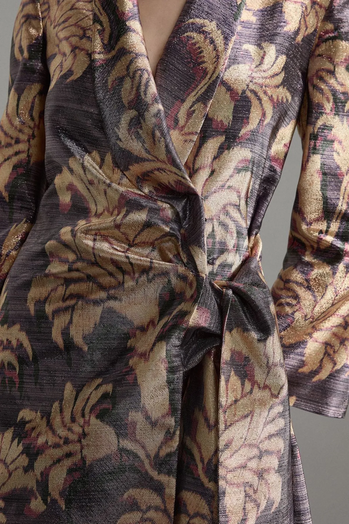 KarenMillen Petite robe mini blazer cintrée métallique et e<Femme Tailleurs|Robes À Manches Longues