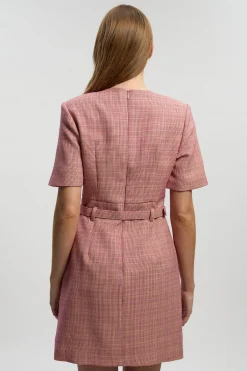 KarenMillen Petite Robe Mini Cintrée À Carreaux Avec Ceinture<Femme Tailleurs|Robes