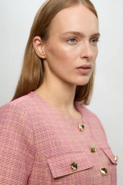 KarenMillen Petite Robe Mini Cintrée À Carreaux Avec Ceinture<Femme Tailleurs|Robes