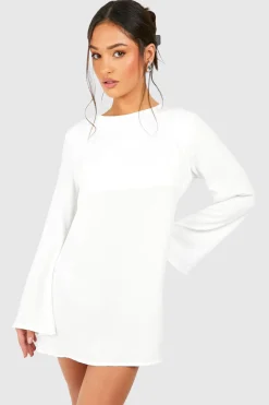 Petite Robe Mini à Dos Ouvert avec Détail de Nœud