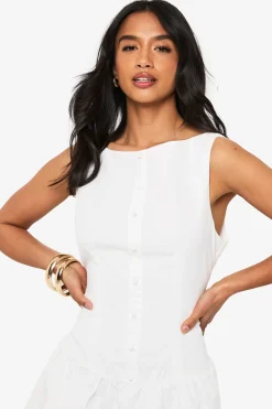 boohoo Petite Robe Mini Droite À Taille Basse<Femme Robes De Soirée|Toutes Les Robes