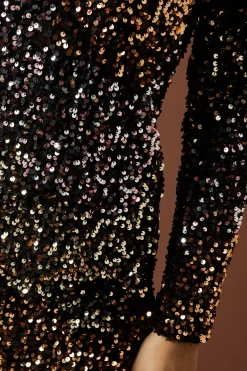 Oasis Petite Robe Mini Nœud Sequins Ombré<Femme Robes À Manches Longues|Robes
