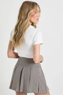 boohoo Petite skort plissée à carreaux Tonal Mini<Femme Jupes|Jupes